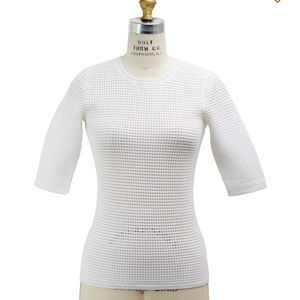 Versatile white cotton Yigal Azrouel top.